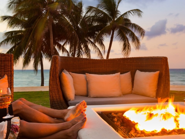 Hyatt Ziva Rose Hall Fire Pit